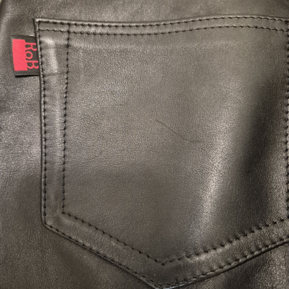 Discounted !Rob Amsterdam  "DUSCOUNTED" Men's Black Leather Pants - Picture 7 of 16